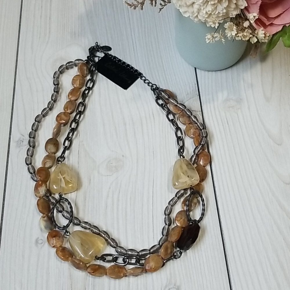 Cookie Lee River Rock necklace NWT